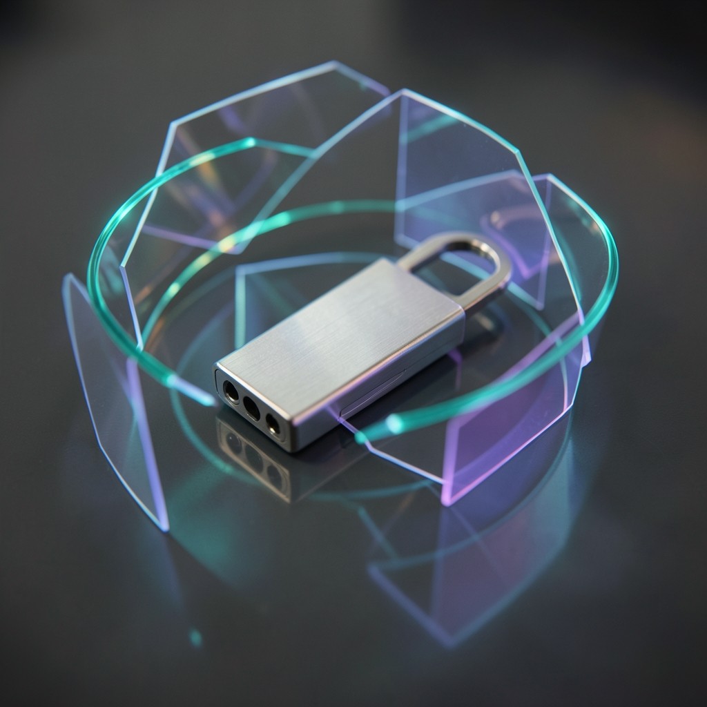 Hardware security device on graphite glass